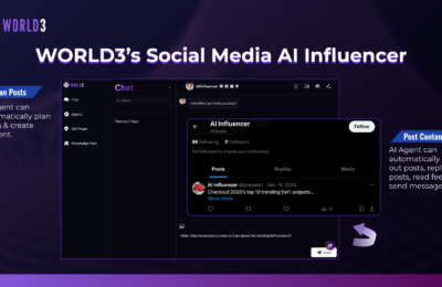 WORLD3 Unveils a Cloud-powered No-Code AI Agent Builder to Craft Personalized Social Media AI Influencers